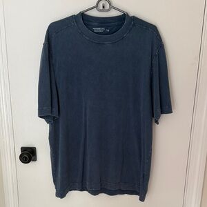 Abercrombie Men's Vintage Navy Blue washed color casual T-Shirt, size L